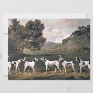 Foxhounds in een landelijk landschap (door George  Kaart