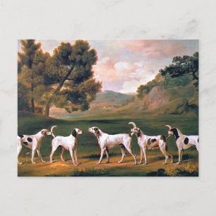 Foxhounds in een landschap door George Stubbs Briefkaart