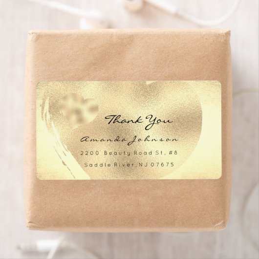 Foxier Titanium Gold Blush Heart Hartelijk dank Etiket (Insitu)