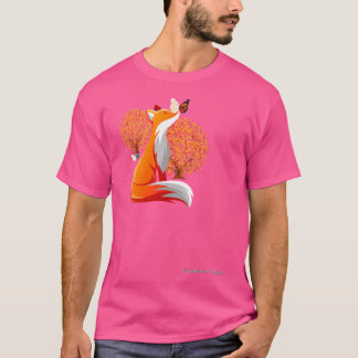 Foxination Natuur Herfst met Vos en Vlinders T-shirt