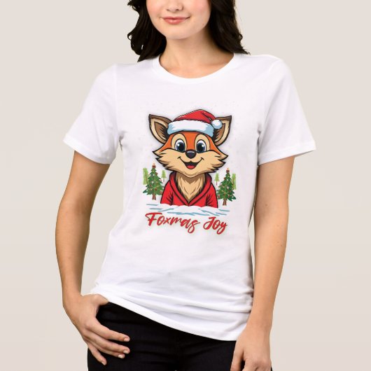 Foxmas Joy Tri-Blend Shirt (Voorkant)