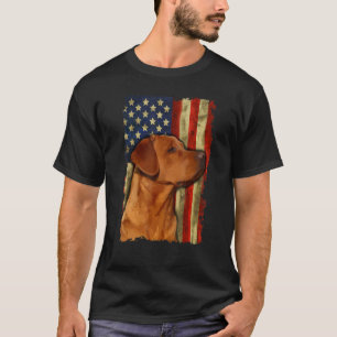 Foxred Labrador Retriever Amerikaanse Vlag Fox Red T-shirt
