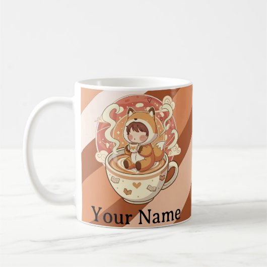 Fox's Cozy Read Morning Coffee Mug (Gauche)