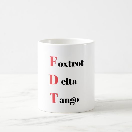 Foxtrot Delta Tango Coffee Mug (Centre)