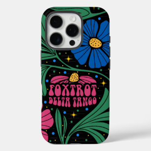 Foxtrot Delta Tango Flower Boho iPhone 16 Pro Hoesje