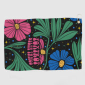 Foxtrot Delta Tango Flower Boho Golfhanddoek (Horizontaal)