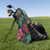 Foxtrot Delta Tango Flower Boho Golfhanddoek (Groen)