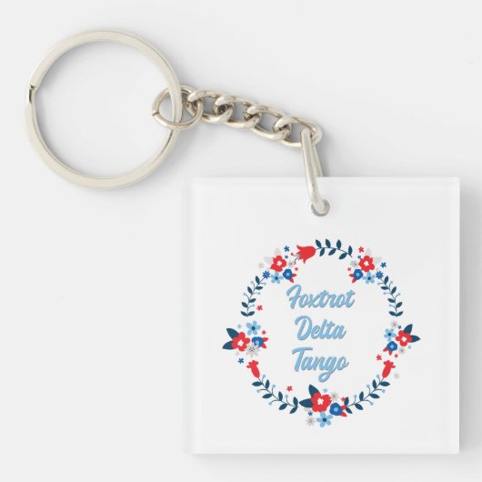 Foxtrot Delta Tango Sleutelhanger (Voorkant)