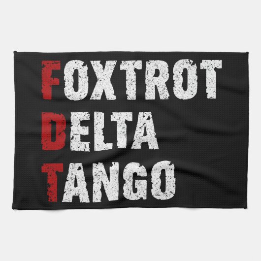 Foxtrot Delta Tango Theedoek (Horizontaal)