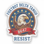 Foxtrot Delta Tango Weersta Sticker (Voorkant)
