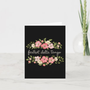 Foxtrot Tango Delta Vrouwen Bloemen Groovy Re Kaart