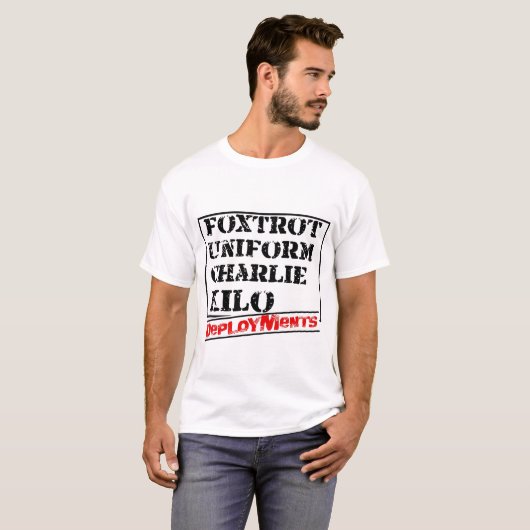 Foxtrot-Uniform-Charlie-Kilo-implementaties T-shirt (Voorkant volledig)