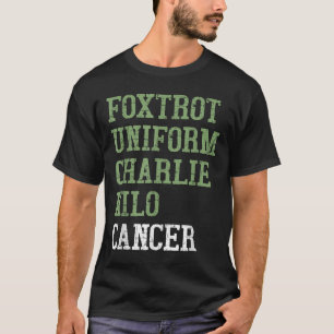 Foxtrot uniform Charlie Kilo - voor longkanker AWA T-shirt