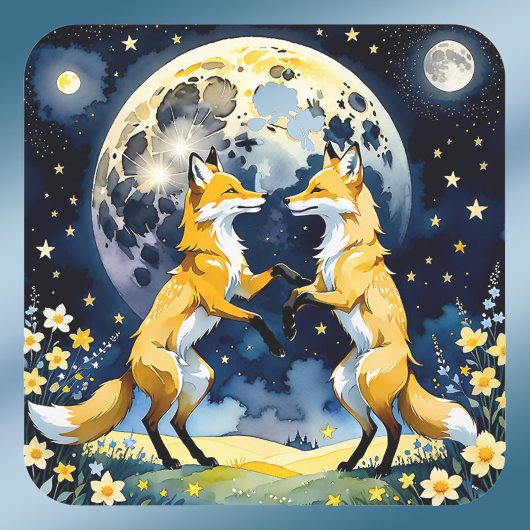 Foxtrot van Moonlight Vierkante Sticker