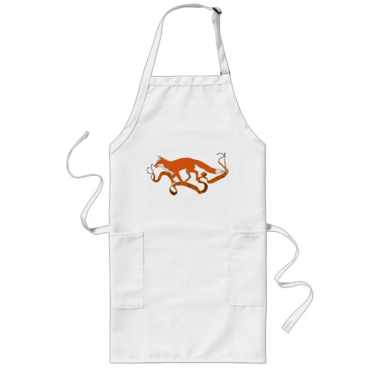 Foxy Apron Plain Lang Schort (Voorkant)