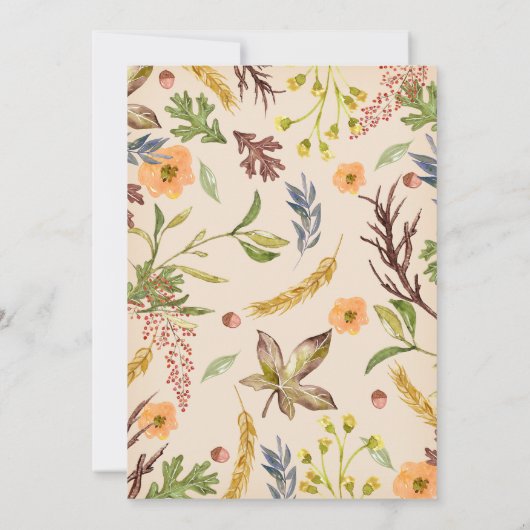 Foxy Baby shower Invitation Forêt Fox (Dos)