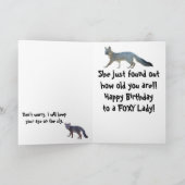 Foxy Birthday Kaart (Binnen)