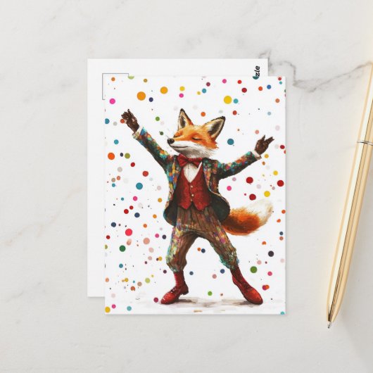 Foxy Briefkaart (Voorkant / Achterkant in situ)