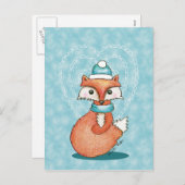 Foxy Briefkaart van Valentijn (Voorkant / Achterkant)