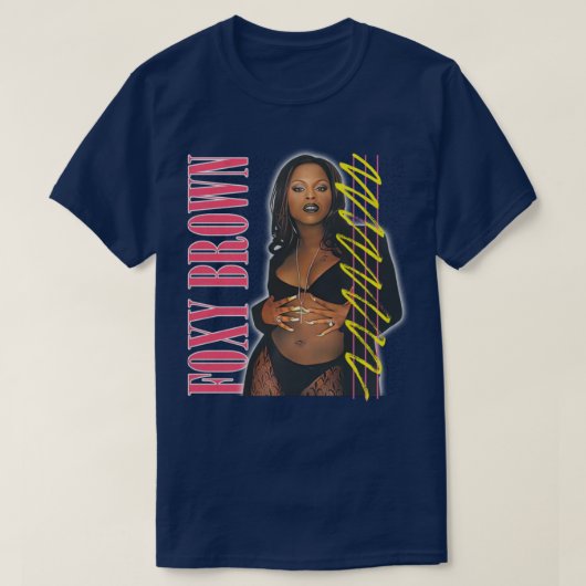 Foxy Bruin 90s Retro Fan Ontwerp T-shirt (Design voorkant)