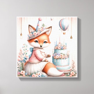 Foxy Celebration Canvas Afdruk