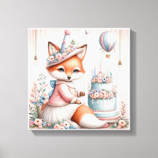Foxy Celebration Canvas Afdruk (Voorkant)