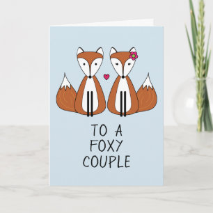 Foxy Couple Fox Jubileum Card Bedankkaart