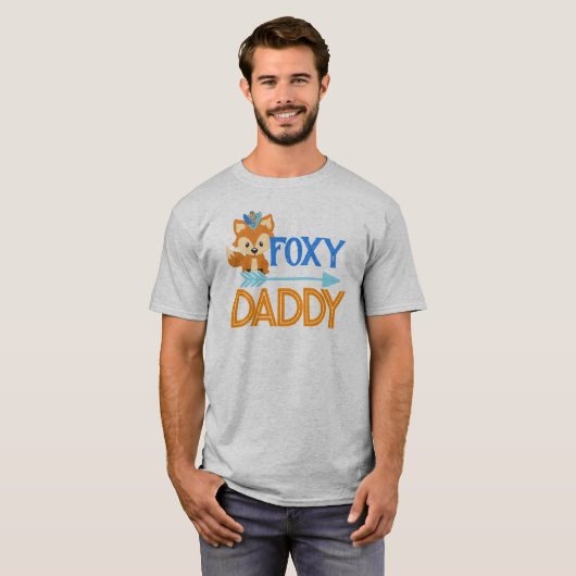 Foxy Daddy Wild One Blue Woodland Party T-shirt (Devant entier)