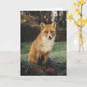 Foxy Dame Wenskaart Kaart (Gele Bloem)