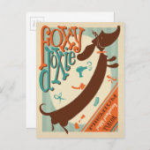 Foxy Doxie Briefkaart (Voorkant / Achterkant)