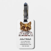 Foxy DPRY Fox | Jouw namen toevoegen Bagagelabel (Achterkant verticaal)