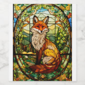 Foxy Elegance : Étiquette vitral Art Nouveau (Étiquettes simples)
