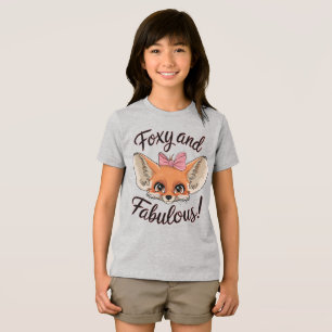 Foxy en Fabulous Schattigee Fennec Fox Tri-Blend Shirt