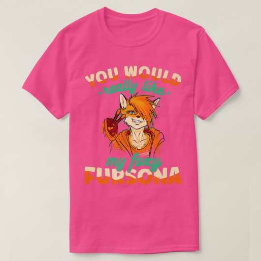 Foxy Fersona Fox met gier Fersona Fursuit T-shirt (Design voorkant)