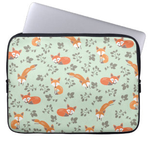 Foxy Floral-laptophoes Laptop Sleeve