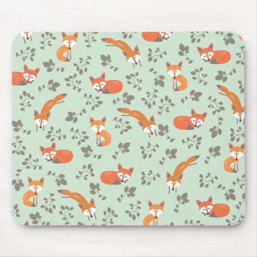 Foxy Floral Pattern Muismat (Voorkant)
