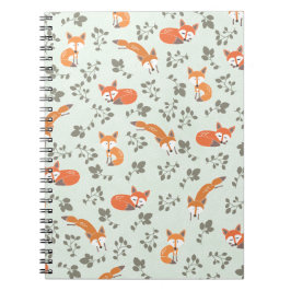 Foxy Floral Pattern Notitieboek