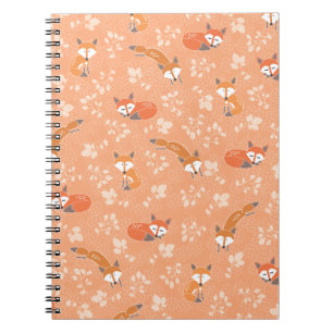 Foxy Floral Pattern Notitieboek
