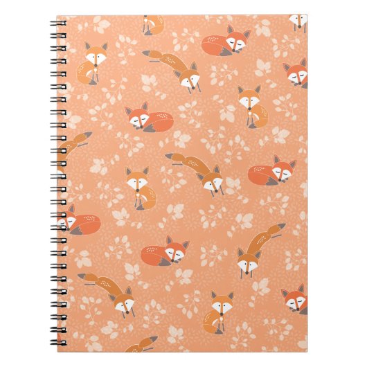 Foxy Floral Pattern Notitieboek (Voorkant)