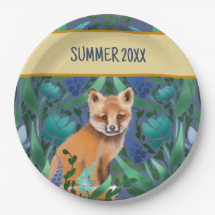 Foxy Floral Summer Papieren Bordje