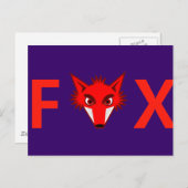 Foxy Fox Briefkaart (Voorkant / Achterkant)