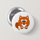 Foxy Fox Cartoon Button Badge (Voorkant /achterkant)