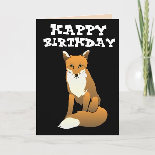 FOXY! FOX HAPPY BIRTHDAY-KAARTEN KAART (Voorkant)
