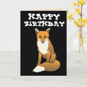 FOXY ! FOX HEUREUSES CARTES D'ANNIVERSAIRE (Fleur jaune)