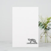  Foxy Fox Illustration - 1800's Foxes Briefpapier (Staand voorkant)