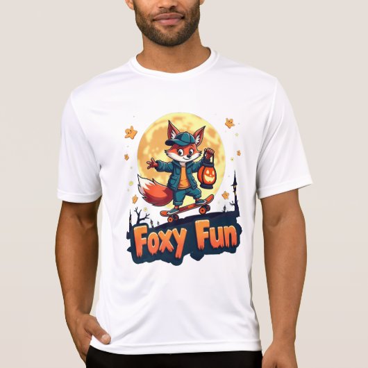Foxy Fun Halloween Schaats T-shirt (Voorkant)