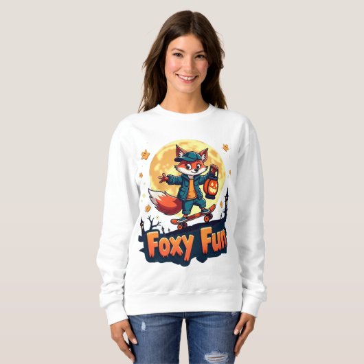 Foxy Fun Halloween Schaats T-shirt (Voorkant volledig)