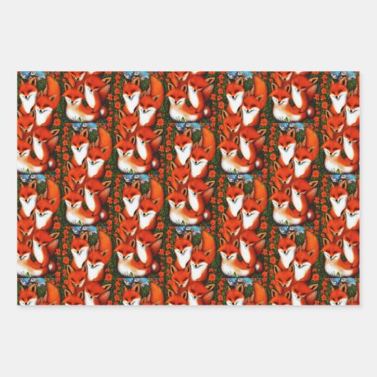 Foxy Fun Inpakpapier Vel (Voorkant)