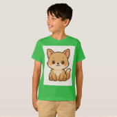 Foxy Fun _Schattige Fox Kinder T-shirt (Voorkant volledig)
