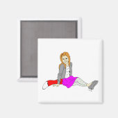 foxy girl magnet magneet (Voorkant / Achterkant)